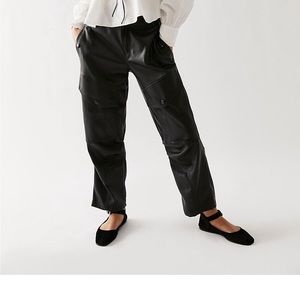 Free people vegan leather cargo pants